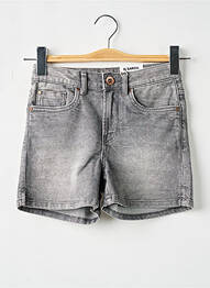 Short tissage denim taille ajustable gris GARCIA fille