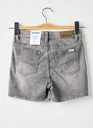 Short stretch taille ajustable gris GARCIA fille