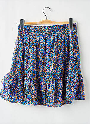 Jupe mi-longue imprimé fleurs bleu GARCIA fille