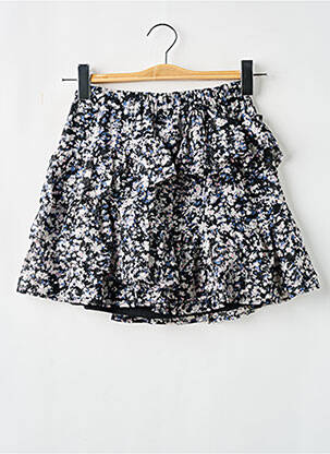 Jupe mi-longue imprimé fleurs noir GARCIA fille
