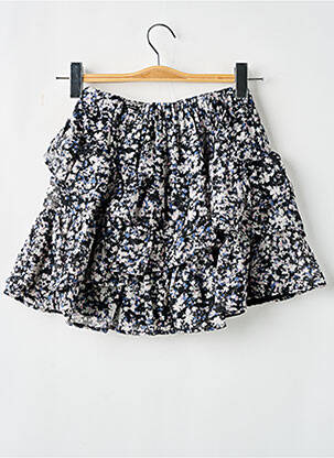 Jupe mi-longue imprimé fleurs noir GARCIA fille