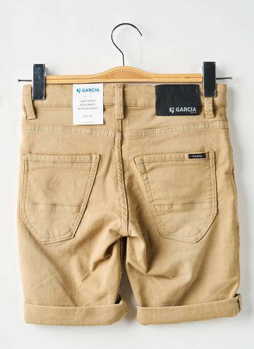 Bermuda tissage denim taille ajustable marron GARCIA garcon