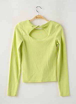 T-shirt coupe cintrée manches longues vert GARCIA fille