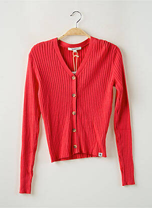 Gilet manches longues col v rouge GARCIA fille