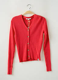 Gilet manches longues maille fine rouge GARCIA fille