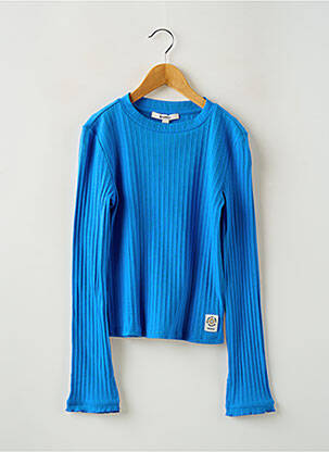 T-shirt coupe cintrée manches longues bleu GARCIA fille