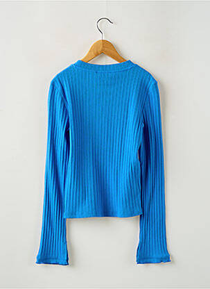 T-shirt coupe cintrée manches longues bleu GARCIA fille