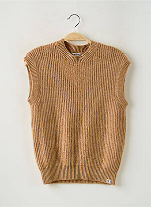 Pull resserrée sur le bas sans manche beige GARCIA fille