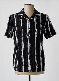 Chemise manches courtes col tailleur noir VOLCOM homme