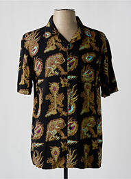 Chemise manches courtes col tailleur noir VOLCOM homme