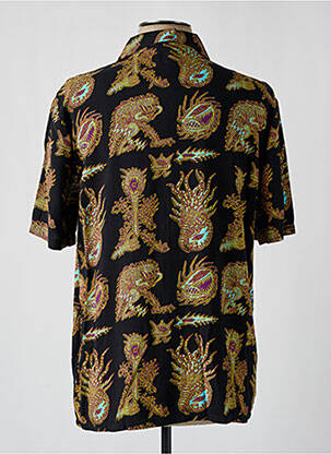 Chemise manches courtes col tailleur noir VOLCOM homme