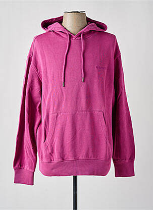 Sweat-shirt à capuche broderie manches longues rose ELEMENT homme