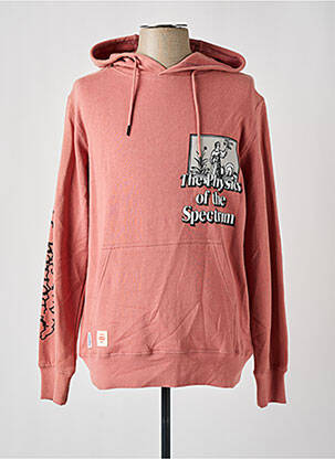 Sweat-shirt à capuche poches manches longues rose GLOBE homme