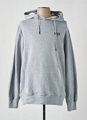 Sweat-shirt à capuche poches manches longues gris GLOBE homme