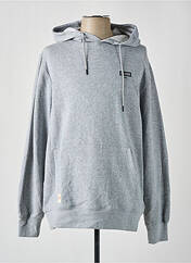 Sweat-shirt à capuche gris GLOBE pour homme seconde vue