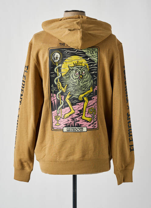 Sweat-shirt à capuche beige ELEMENT pour homme