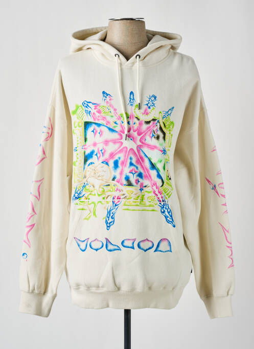 Sweat-shirt à capuche beige VOLCOM pour homme