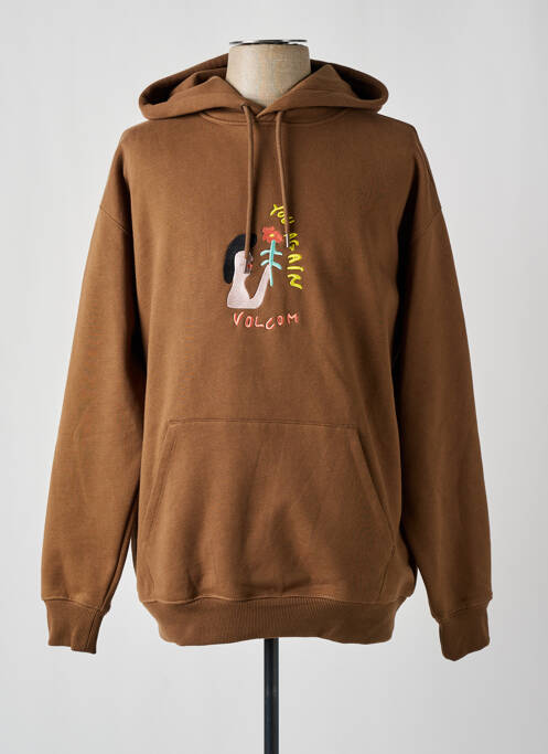 Sweat-shirt à capuche marron VOLCOM pour homme