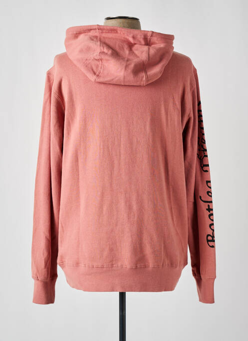 Sweat-shirt à capuche rose GLOBE pour homme