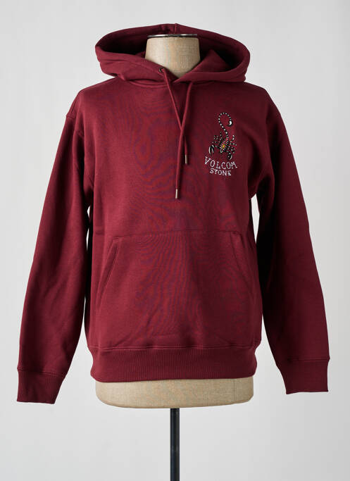 Sweat-shirt à capuche rouge VOLCOM pour homme