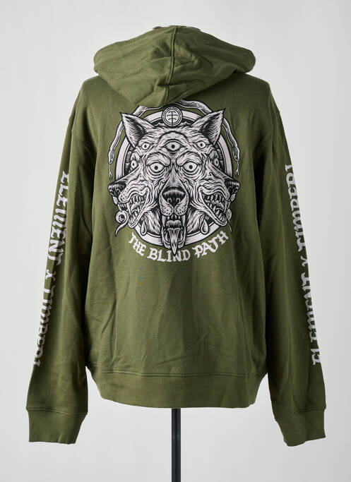 Sweat-shirt à capuche vert ELEMENT pour homme