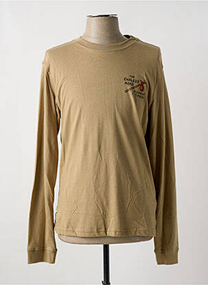T-shirt bio manches longues marron ELEMENT homme