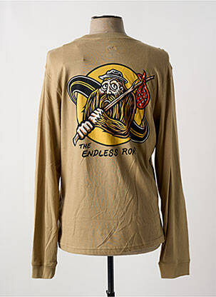 T-shirt bio manches longues marron ELEMENT homme