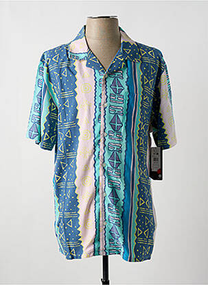 Chemise manches courtes col tailleur bleu VOLCOM homme