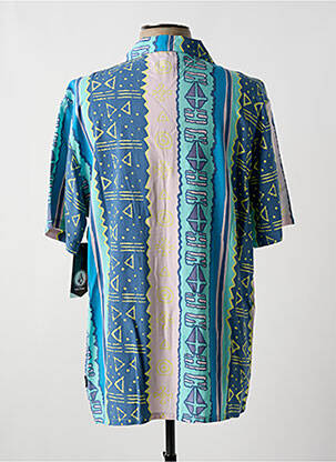 Chemise manches courtes col tailleur bleu VOLCOM homme