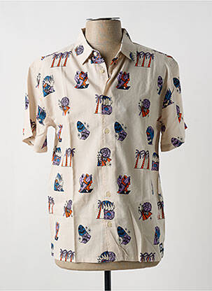 Chemise manches courtes imprimé tie and dye beige BILLABONG homme