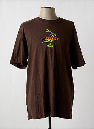 T-shirt bio manches courtes marron ELEMENT homme