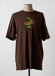T-shirt stretch manches courtes marron ELEMENT homme
