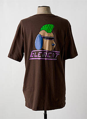 T-shirt bio manches courtes marron ELEMENT homme