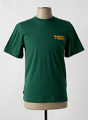 T-shirt bio manches courtes vert ELEMENT homme