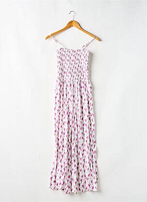 Combi-pantalon imprimé fantaisie fines bretelles violet LE TEMPS DES CERISES fille