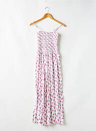 Combi-pantalon col carré fines bretelles violet LE TEMPS DES CERISES fille