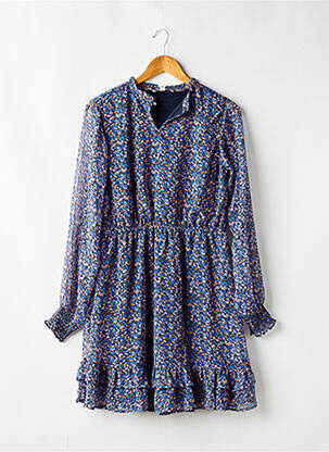 Robe mi-longue col rond manches longues bleu GARCIA fille