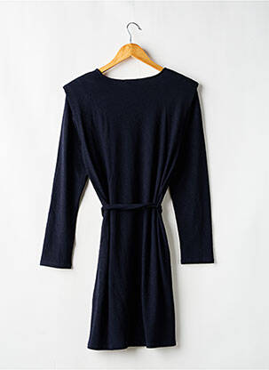 Robe mi-longue col rond manches longues bleu LE TEMPS DES CERISES fille