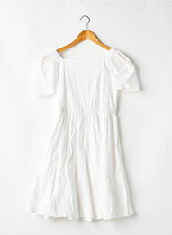 Robe mi-longue col carré manches courtes blanc GARCIA fille