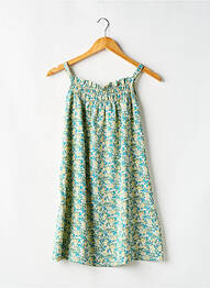 Robe mi-longue col carré sans manche bleu LE TEMPS DES CERISES fille