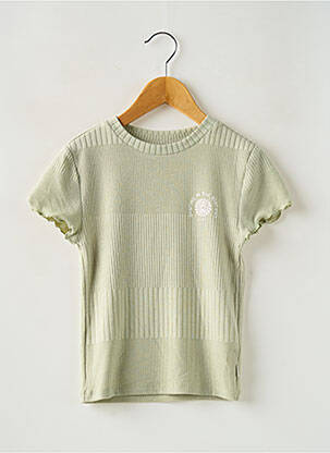 T-shirt coupe cintrée manches courtes vert GARCIA fille
