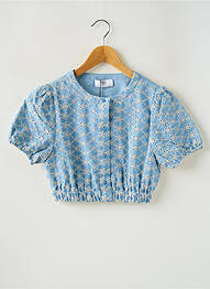 Top manches courtes manches courtes bleu LE TEMPS DES CERISES fille