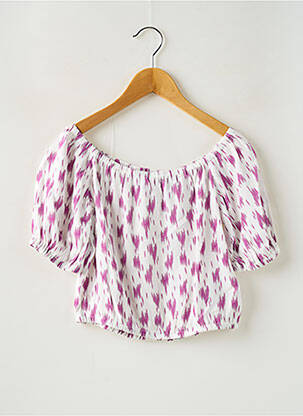 Top manches courtes manches courtes violet LE TEMPS DES CERISES fille