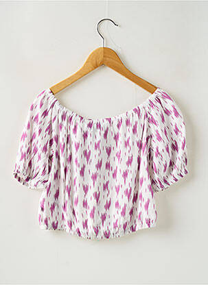 Top manches courtes manches courtes violet LE TEMPS DES CERISES fille