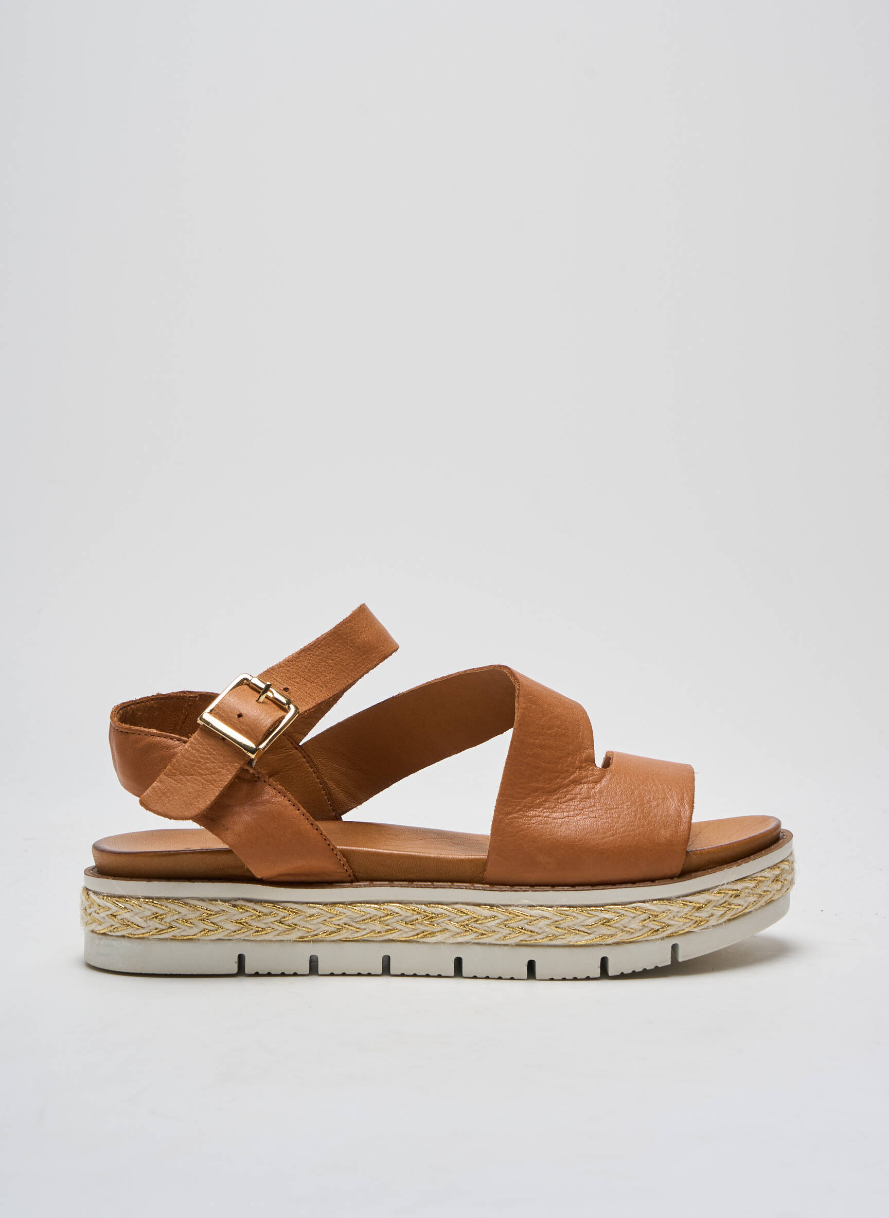 Sandales/nu pieds matière lisse talon de 4 à 6cm marron ALTEX femme