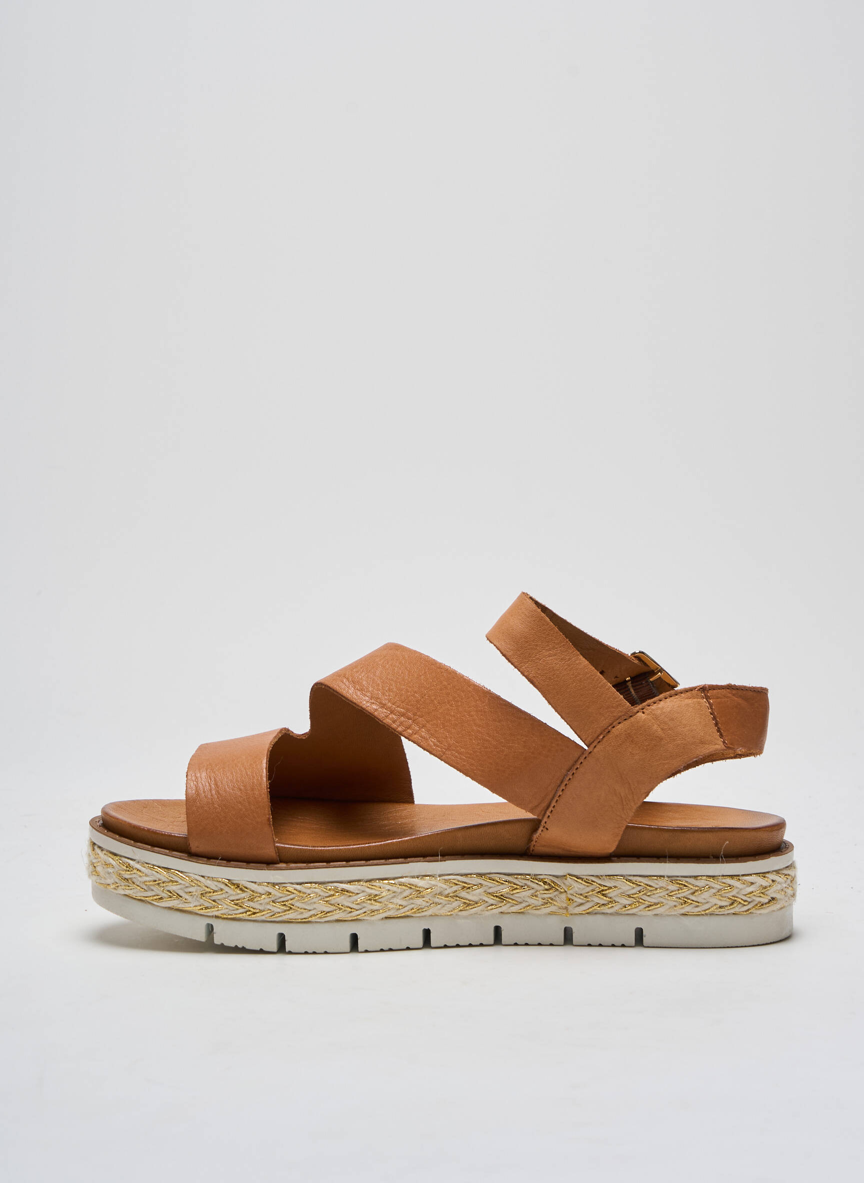 Sandales/nu pieds matière lisse talon de 4 à 6cm marron ALTEX femme