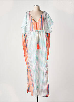 Robe de plage fermeture liens à nouer orange SMASH WEAR femme