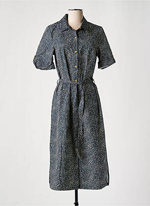 Robe mi-longue manches courtes manches courtes gris ÉTYMOLOGIE femme