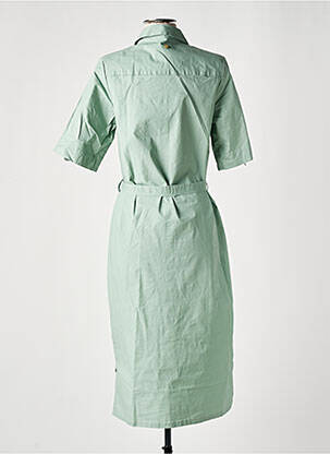 Robe mi-longue manches courtes manches courtes vert ÉTYMOLOGIE femme