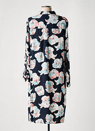 Robe mi-longue imprimé fleurs manches longues bleu TOM TAILOR femme